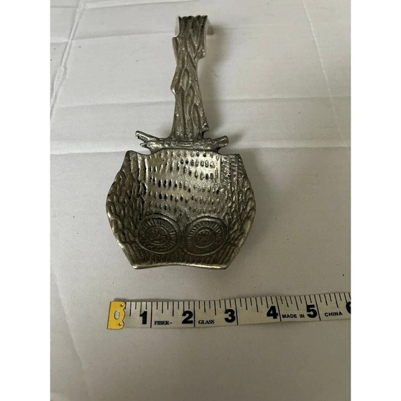Metal Owl Spoon Rest Laddle Rest Silver Color - Picture 11 of 11